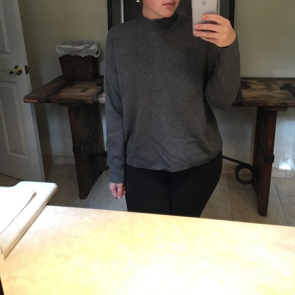 High Neck Gray Sweater - Picture 5 of 5